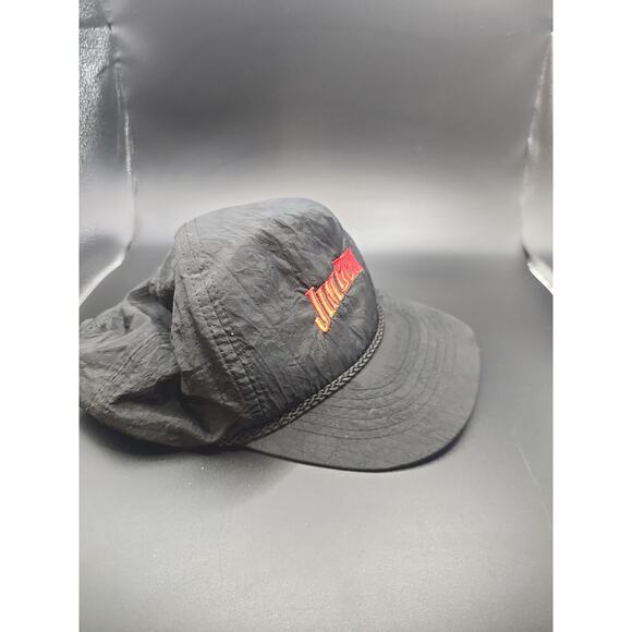 Vintage Jim Beam Nylon Hat Black Red 80s 90s - Picture 4 of 4